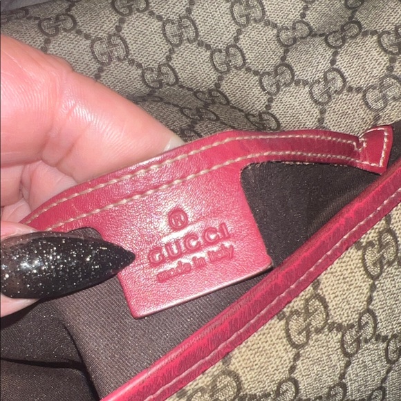 Gucci Beige and Burgundy Crossbody Bag with COA - Picture 7 of 16